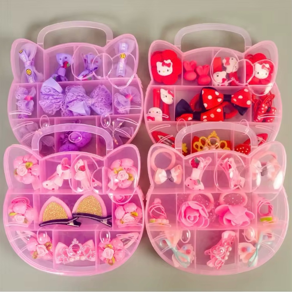 Pink and Purple Kids Hair Accessories Set